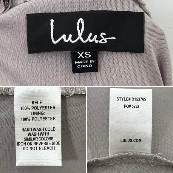 Lulus Forevermore Gray Skater Mini Dres Fit and Flare party Size XS Halter - Picture 10 of 10